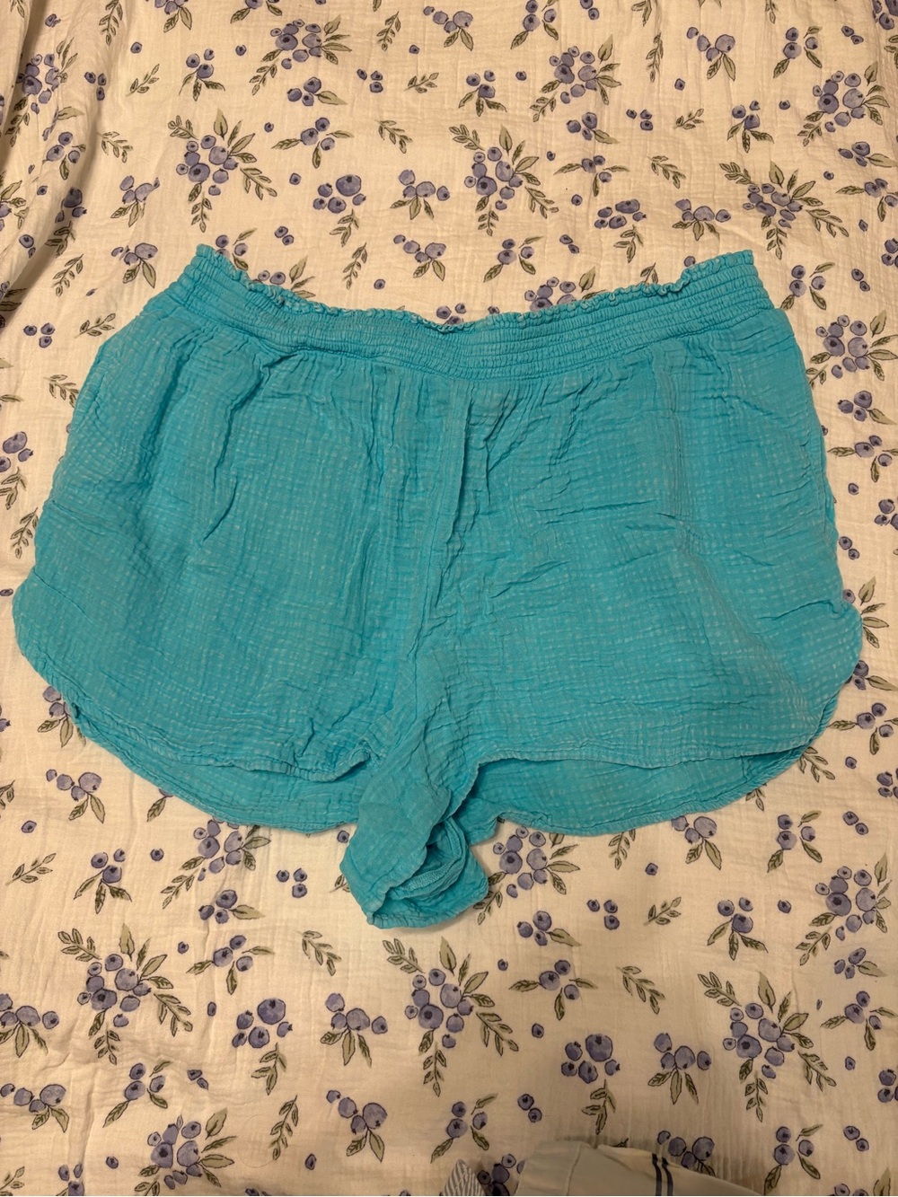 aerie Turquoise Pool to Party Shorts with Elastic Waist
